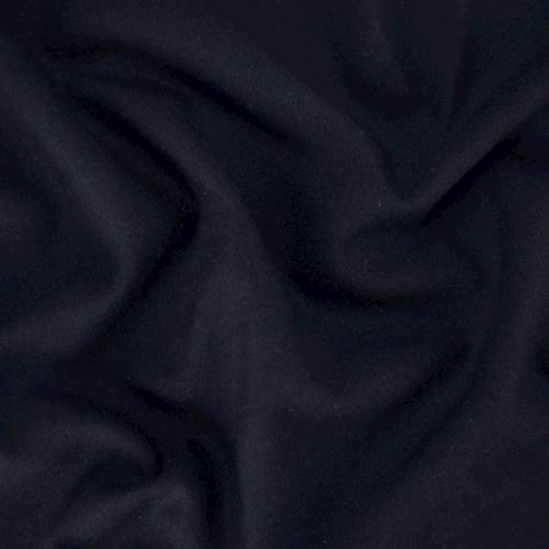 3 3/4 YD PC-Dark Navy Blue Wool Blend Woven Shirting Fabric