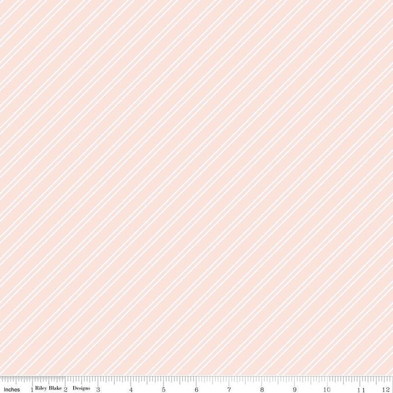 Between the Pages Stripes Yardage C15374-Ballerina by Fran Gulick of Cotton and Joy for Riley Blake Designs Sold in 1/2 yard increments