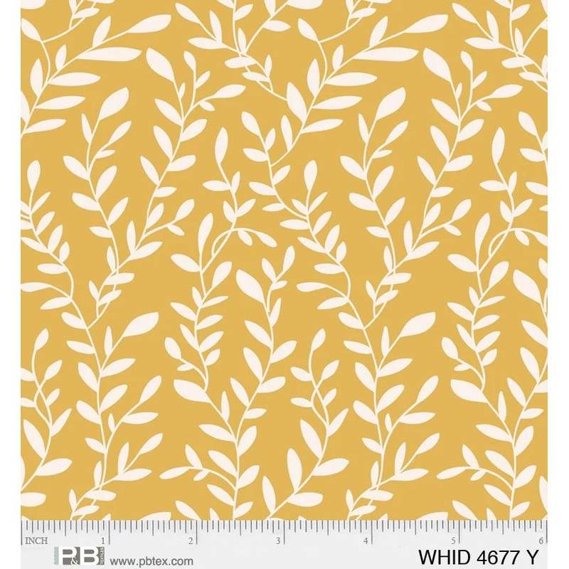 Woodland Hideaway -Leaves and Stems Yellow