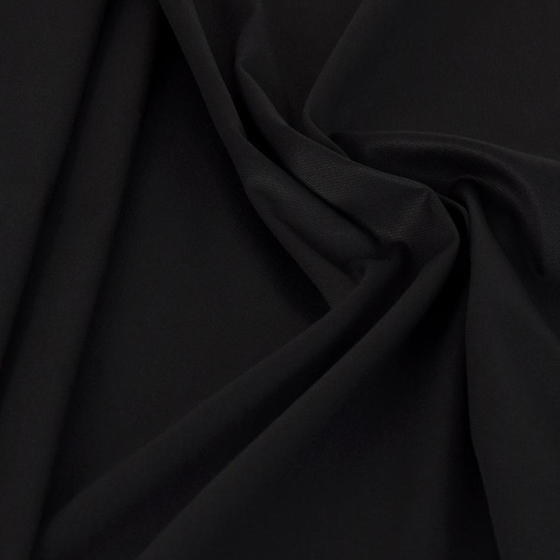 Black Cotton Stretch Pique Fabric 438