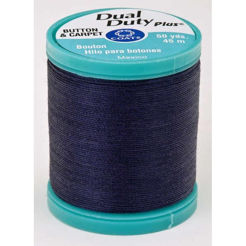 Dual Duty Plus Button and Carpet Thread 50yds 10wt Navy - S9204900