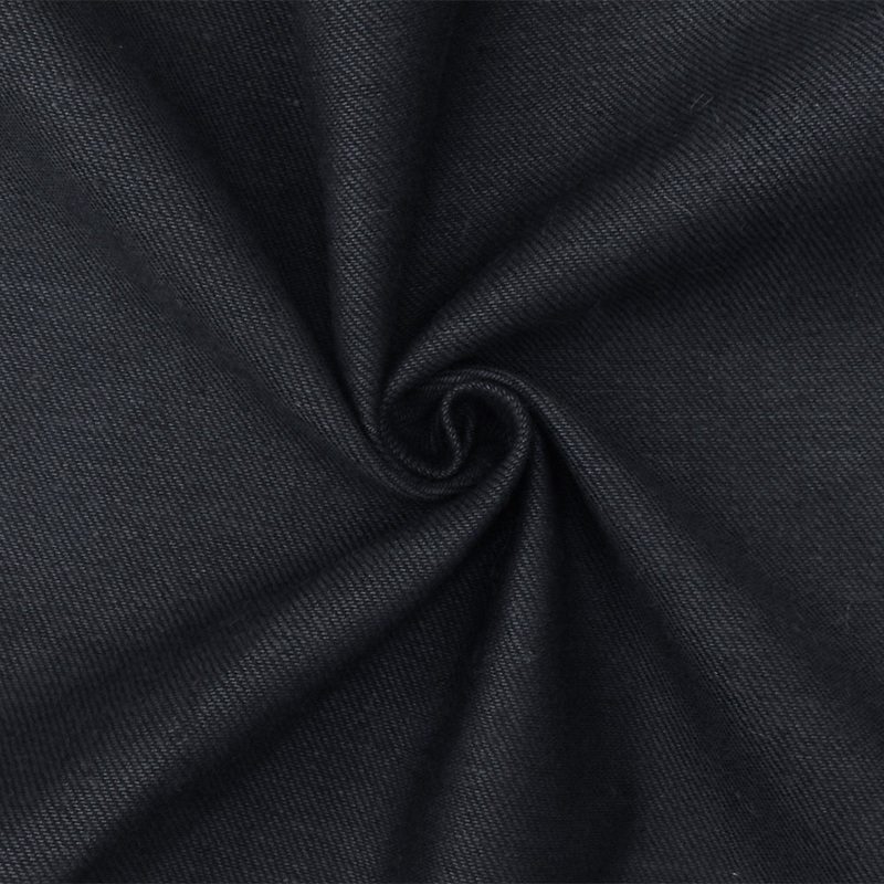 3 YD PC-Cold Navy Black Solid Cotton Denim Twill Woven Fabric