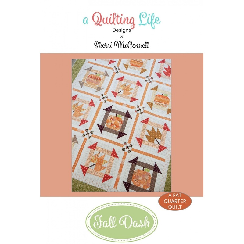 Fall Dash Quilt Pattern By Sherri McConnell for A Quilting Life, Finished Size 53 1/2" x 68 1/2", Paper Pattern ONLY