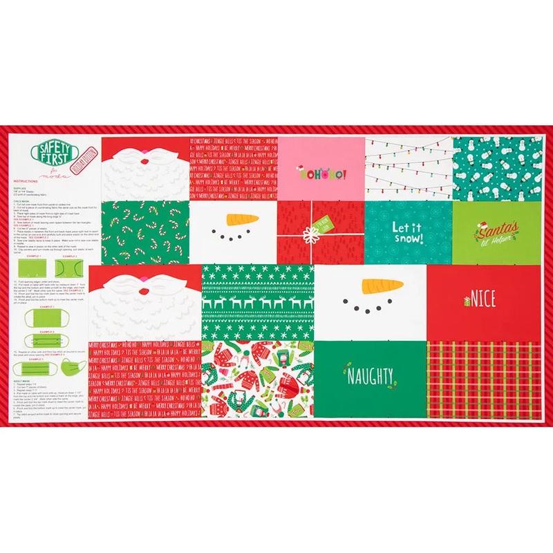 Safety First Christmas Mask Panel 20771