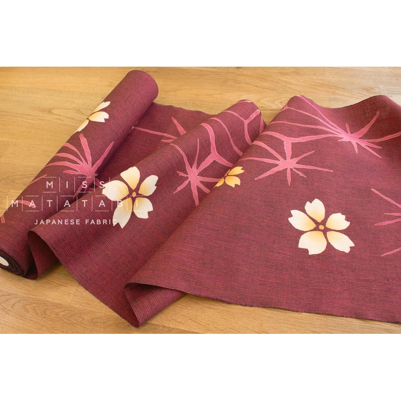 Shokunin Collection Hand-printed Chusen Japanese Yukata Fabric - Sakura