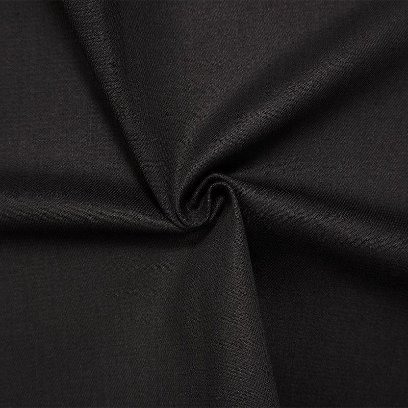 Black 10.5 oz Cotton Blend Stretch Twill Woven Fabric