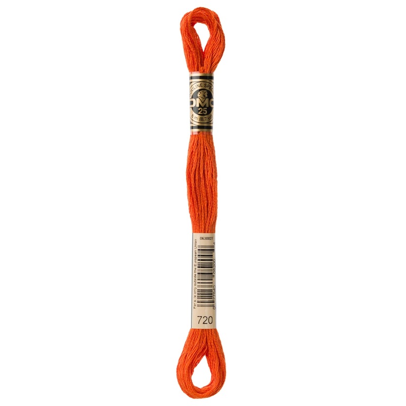DMC 720 Dark Orange Spice 6 Strand Embroidery Floss DMC #117UA-720