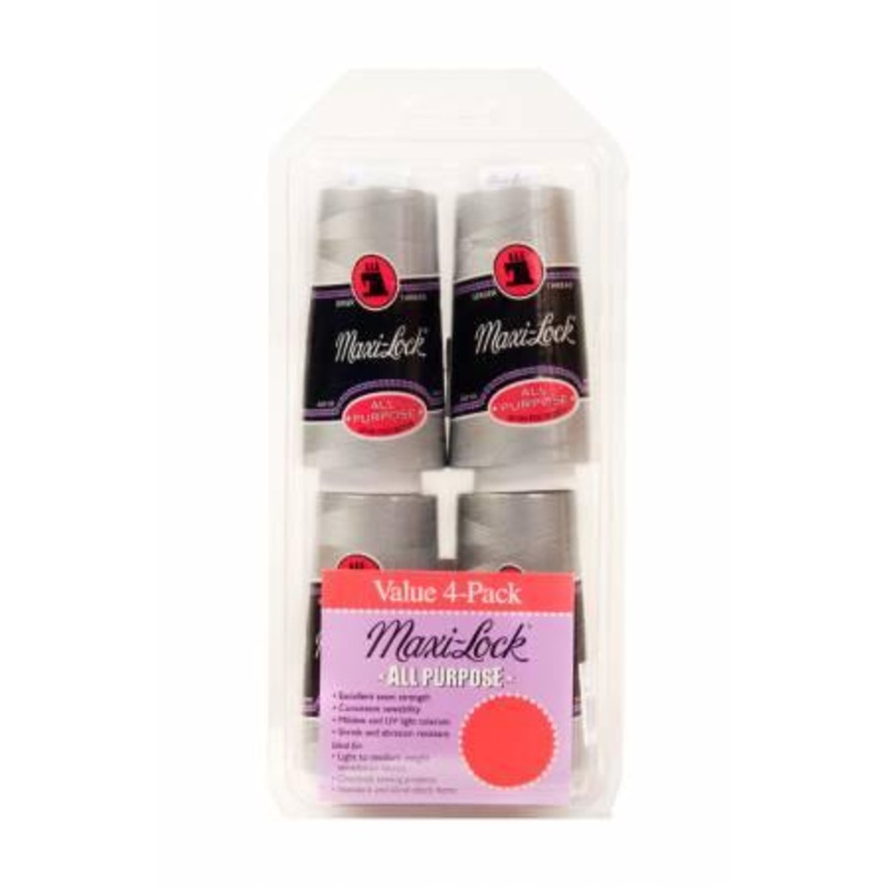 Maxi-Lock All Purpose Thread Set 4pk Lt Grey