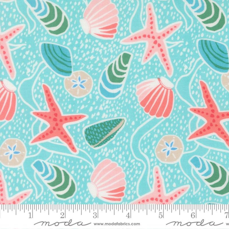 Reef Sea Shells - Surf -Moda Fabrics-BTY