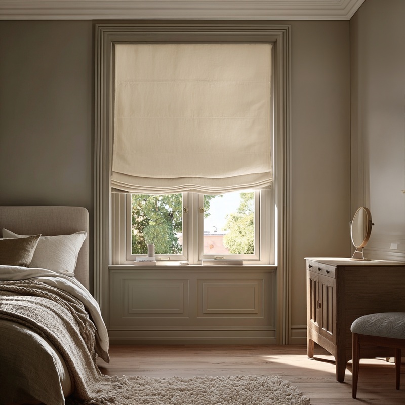 Relaxed Linen Blackout Roman Shades Custom Blackout Level: Darkening or 100% Blackout Custom Sizes 24 Color Options