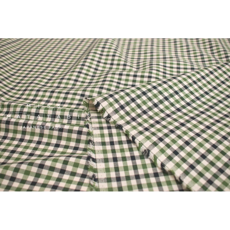 Yarn-dyed Plaid Check - green, navy, cream