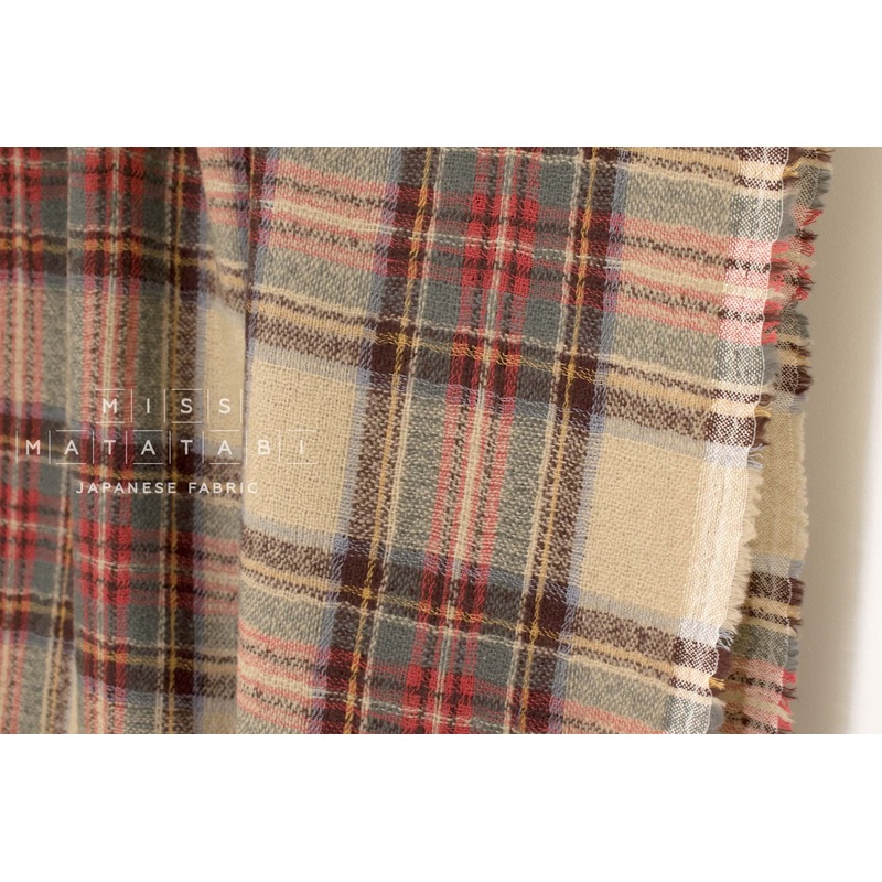 Shokunin Collection Yarn-Dyed Wool Tartan Plaid - beige