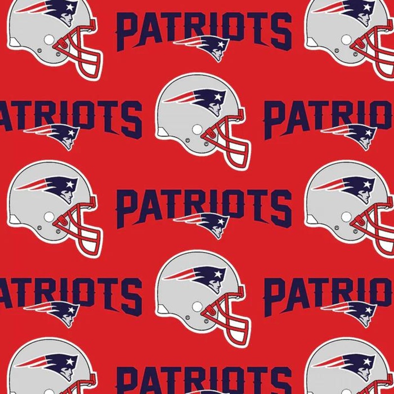 Red NFL New England Patriots - 60 inch widesold bythe Yard