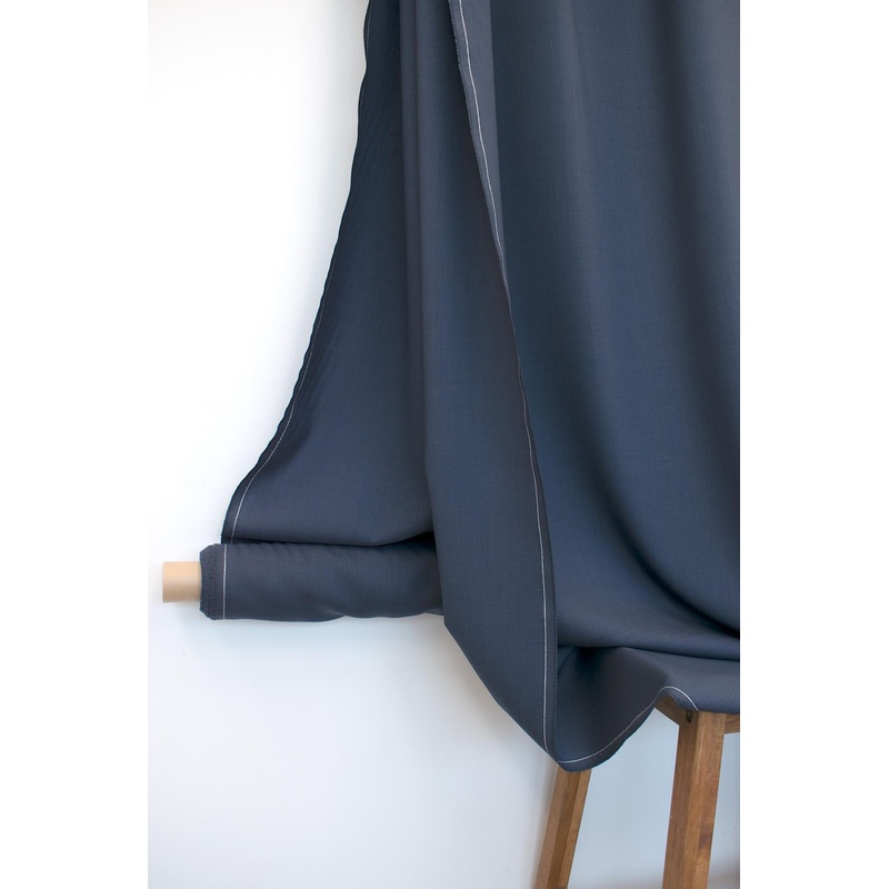 DEADSTOCK 100% wool suiting - blue