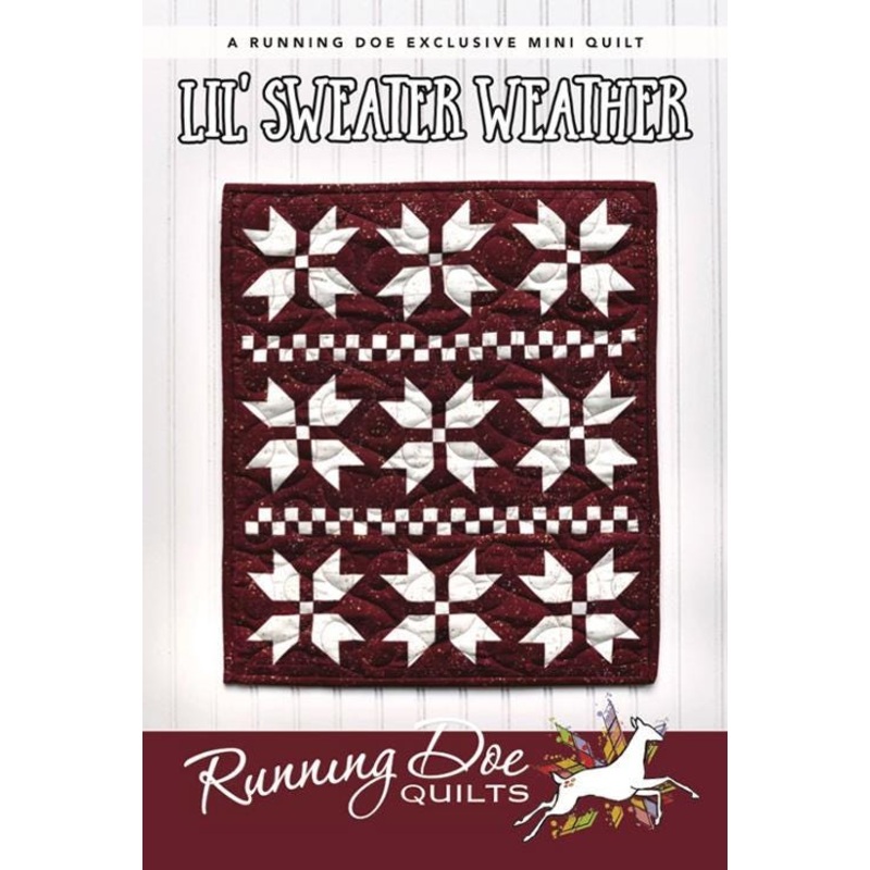 Lil' Sweater Weather Paper Mini Quilt Pattern by Running Doe for Villa Rosa Designs 16" x 19"