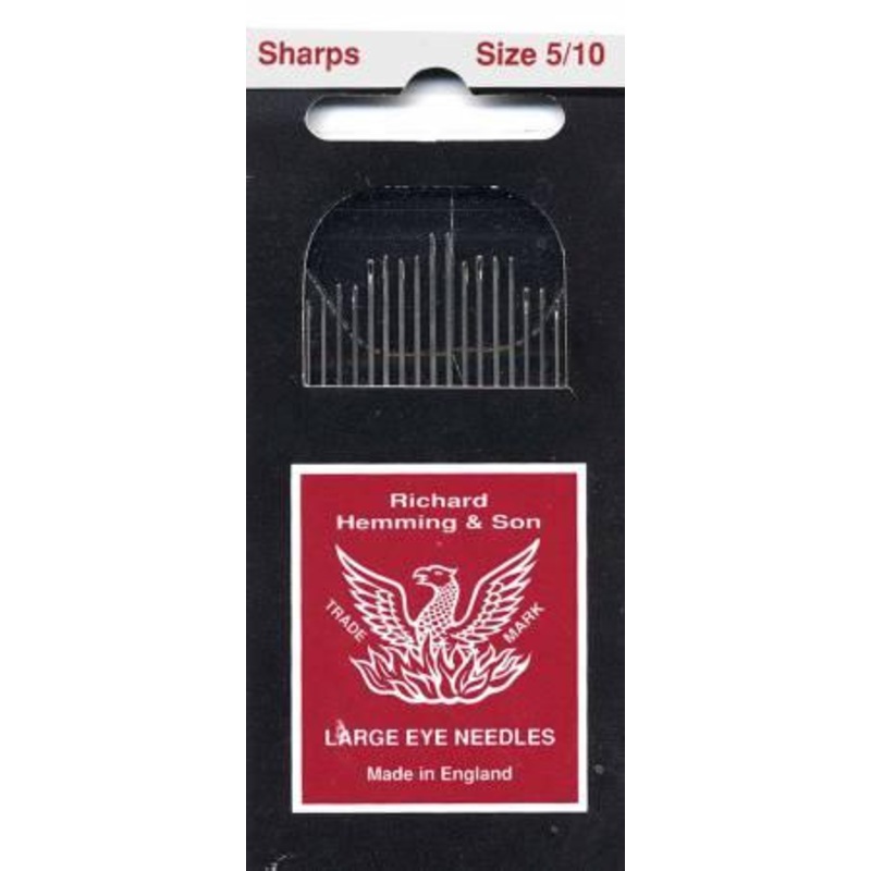 Richard Hemming Sharps Needles Assorted Sizes 5/10 20ct HW210-5-10
