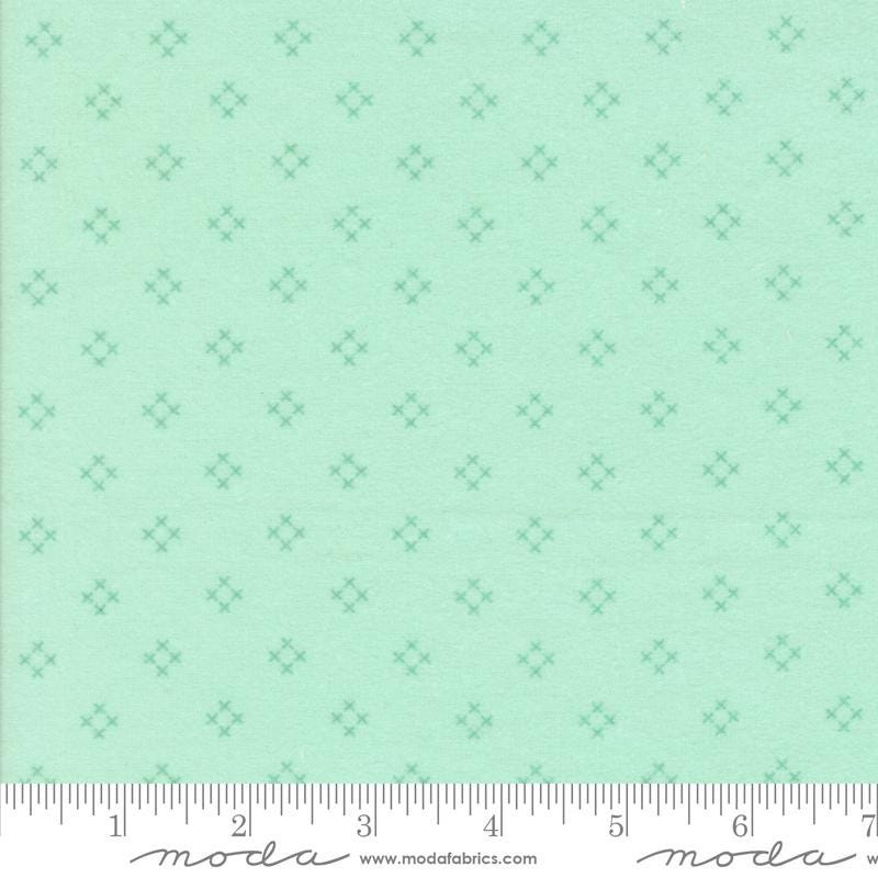 Sherbet Sunshine Flannel Diamond X Sea Glass Yardage 29225-25F By Corey Yoder For Moda Fabrics Sold In 1/2 Yard Increments Cut Continuously