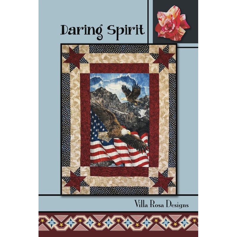 Daring Spirit Quilt Pattern From Villa Rosa Designs - size 50" x 68"