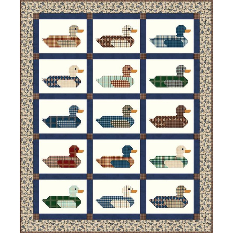 Riley Blake Designs Bluebird Patterns Plaid Mallards Quilt Pattern P100-MALLARDS