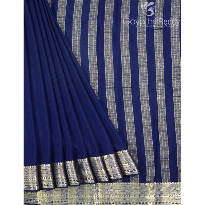 SEMI MYSORE CRAPE SAREE-SMC400