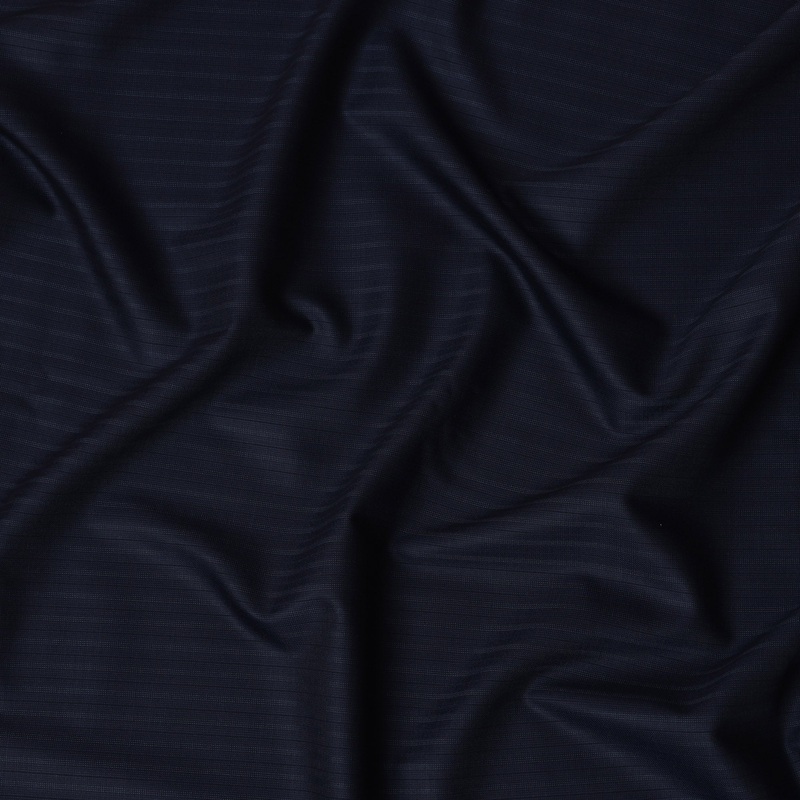 Navy Pinstripe LORO PIANO Super 170's All Wool Suiting Fabric - Premium Exclusive, 150 cm Width, 3.5 Meters, Made in Italy-D20718
