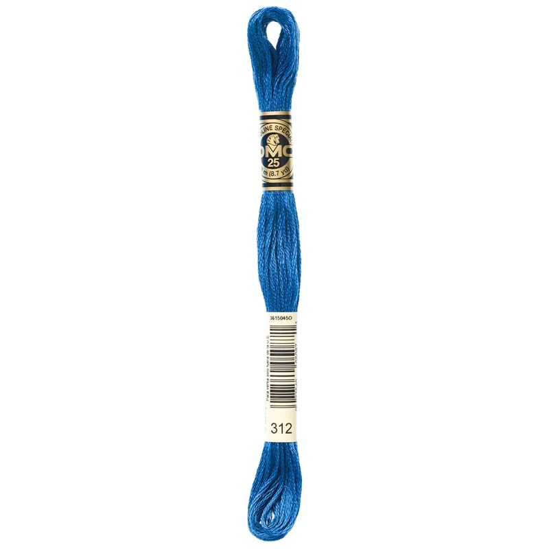 DMC 312 Very Dark Navy Blue 6 Strand Embroidery Floss DMC #117UA-312