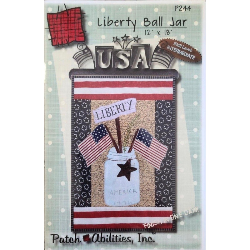 Liberty Ball Jar Pattern with USA Split Bottom Hanger