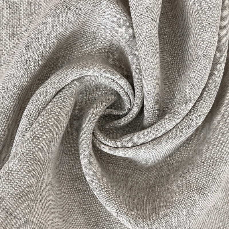 100% Linen Fabric Medium to Heavyweight, Soft Finish Natural 8183