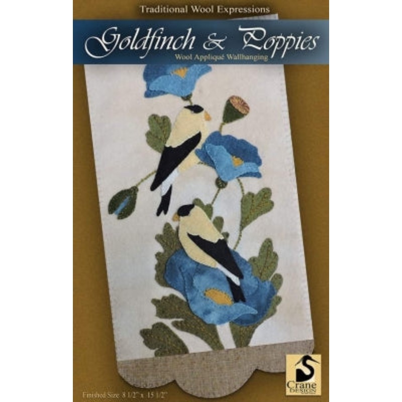 Goldfinch and Poppies Pattern goldfinch and poppies