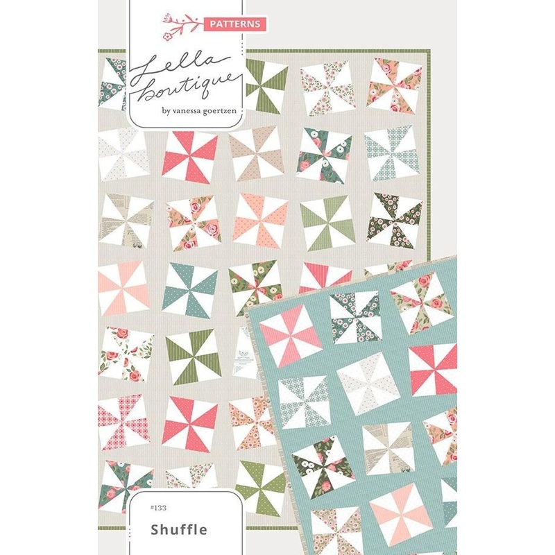 Shuffle Printed Quilt Pattern by Lella Boutique LB133 Vanessa Goertzen, Final Size: 66"x77"