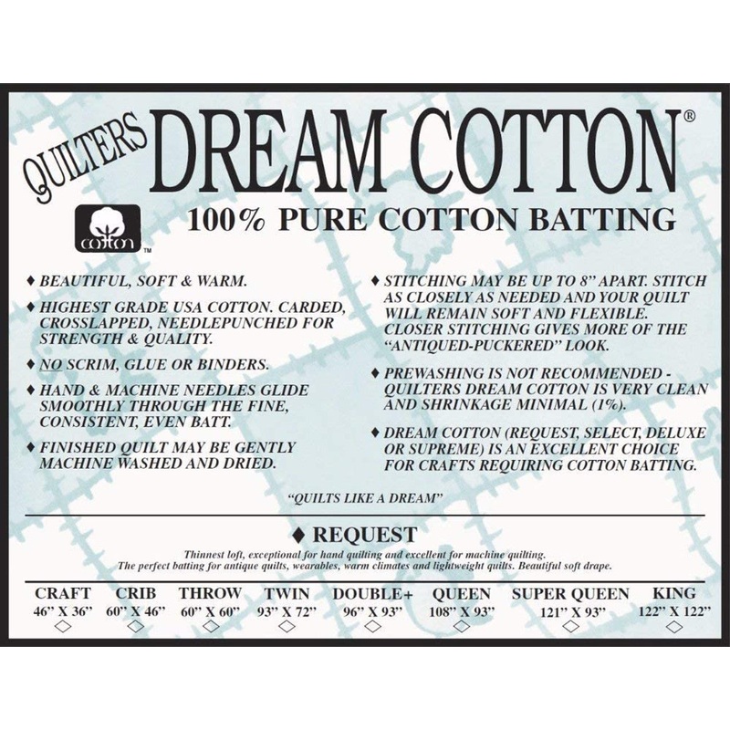 Quilters Dream Batting n3tn Twin Request Cotton