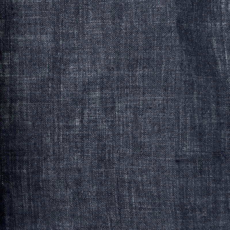 100% Linen Soft&Crisp Fabric 21s Vintage Chambray Grey(charcoal) 7333
