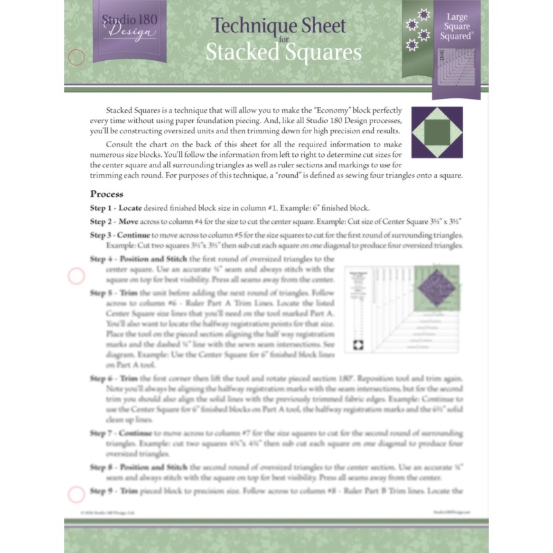 Studio 180 Design Stacked Squares Technique Sheet DTEC13