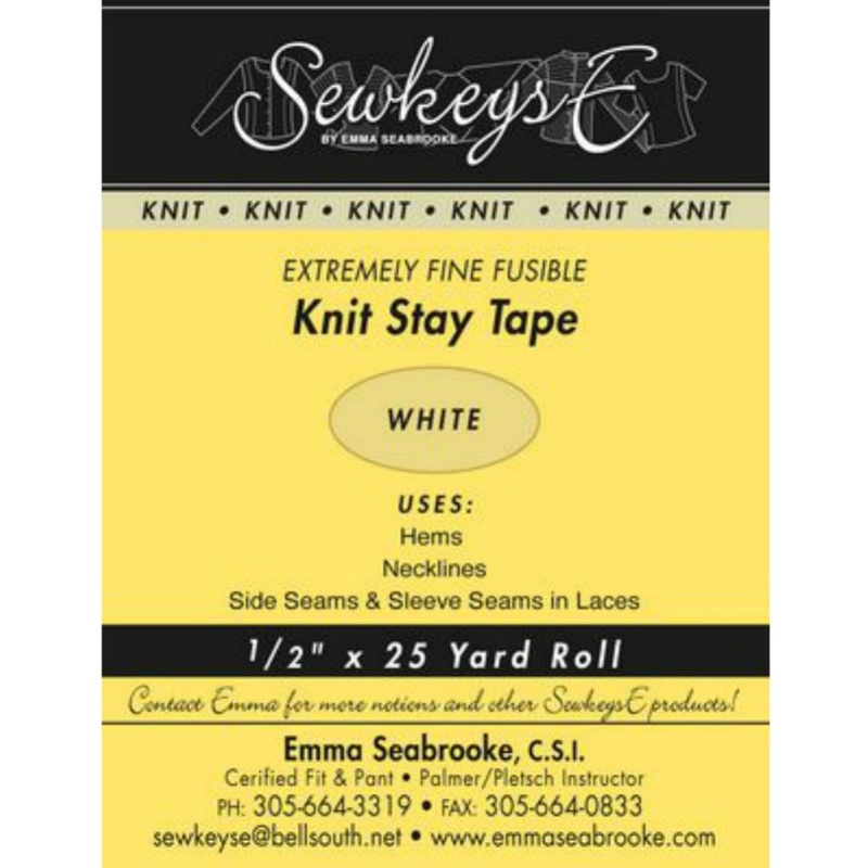 Fusible Knit Stay Tape Black