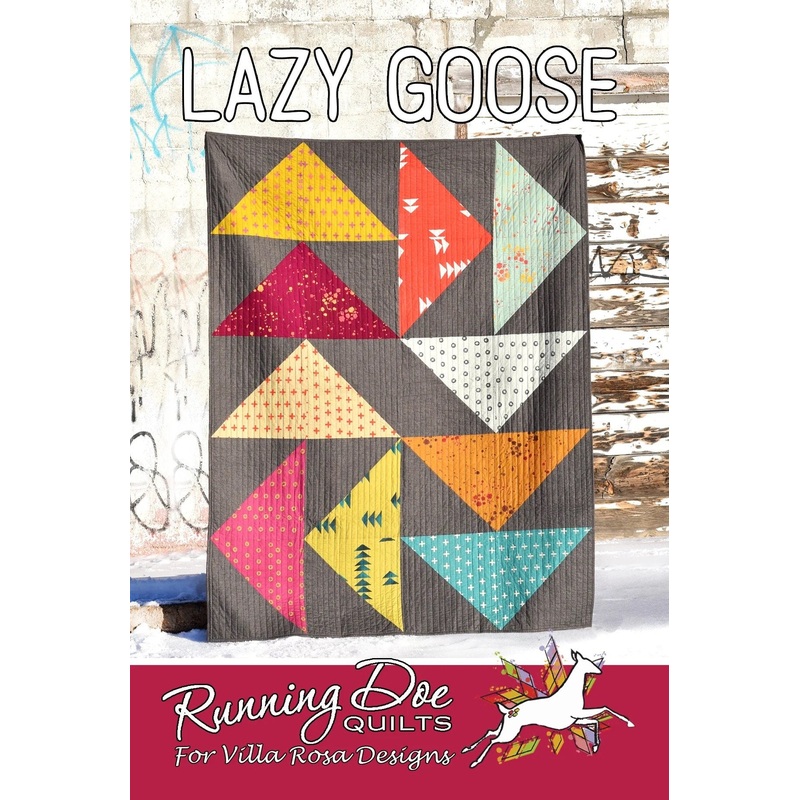 Lazy goose Printed Pattern Villa Rosa Designs Size 64" x 80"