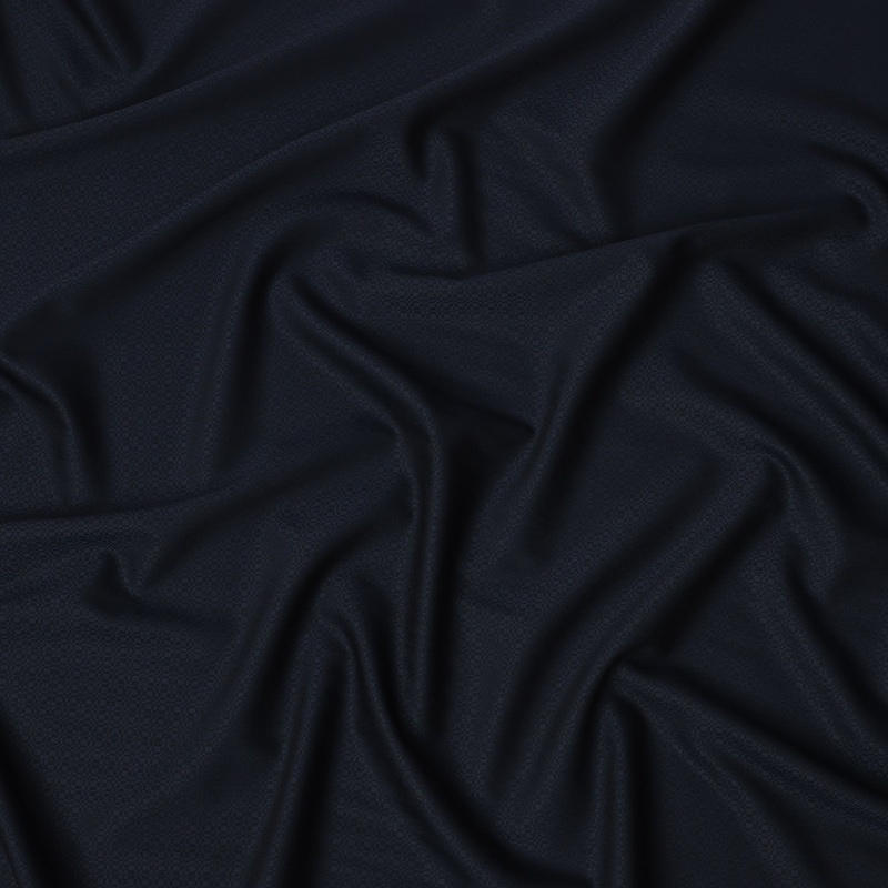 Navy Blue Check Pattern Italian Wool Suiting Fabric, 150 Cms, Italy-D25128