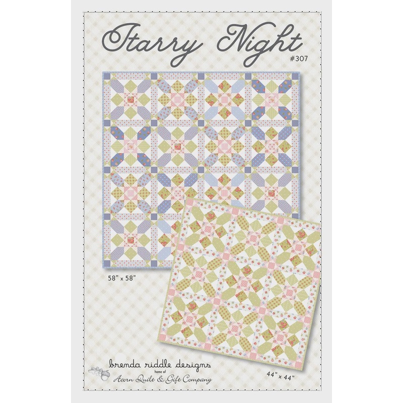 Starry Night Quilt Pattern Paper Only AQ 307 by Brenda Riddle Designs for Acorn Quilts