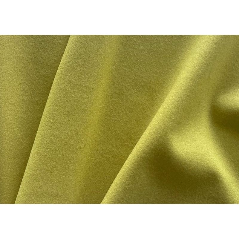 Lighter-Weight Electric Chartreuse YellowWool Melton Coating (Made in Italy)