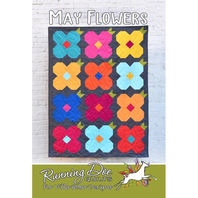 May Flowers Pattern Card by Villa Rosa Designs finished size 58"x77"