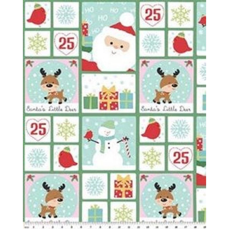 Santa's Little Deer Panel by Benartex Fabrics