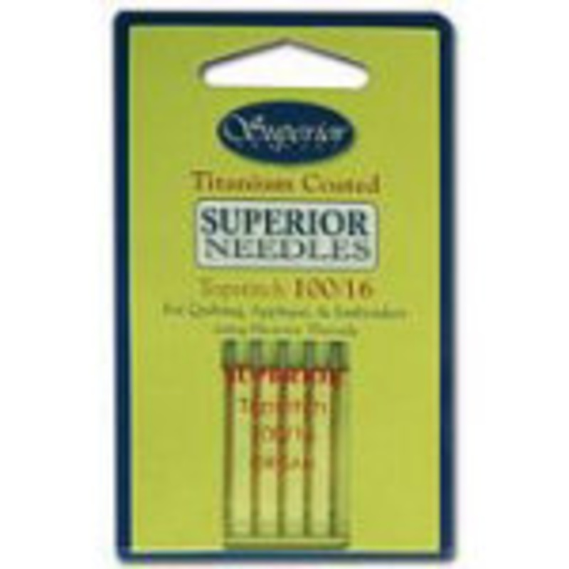 Superior Needles Titanium Coated Topstitch Machine Needles Size 100/16