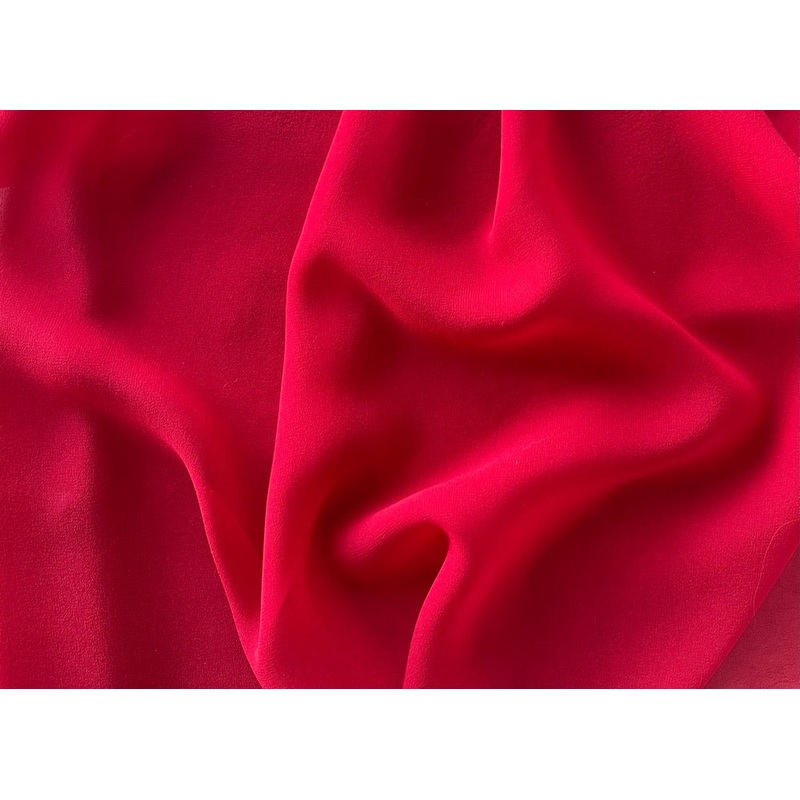 Semi-Sheer Swanky Maraschino Red Silk Chiffon (Made in Italy)