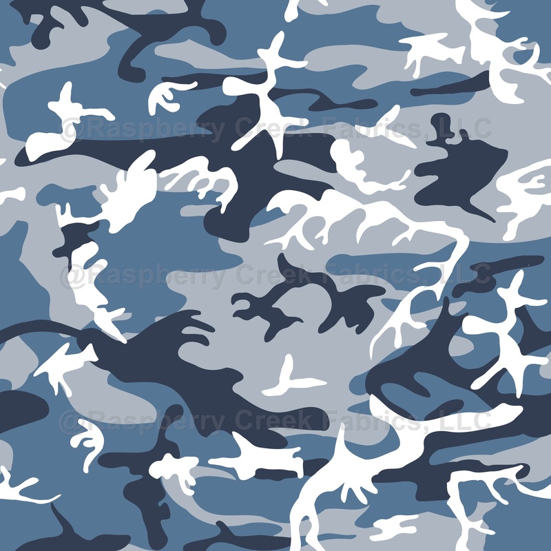 Winter Snow Blue Camouflage Pattern Military Army