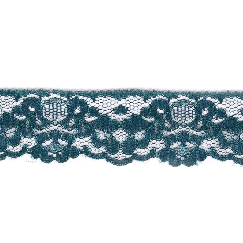 1 1/4" Teal Raschel Lace (Made in England)