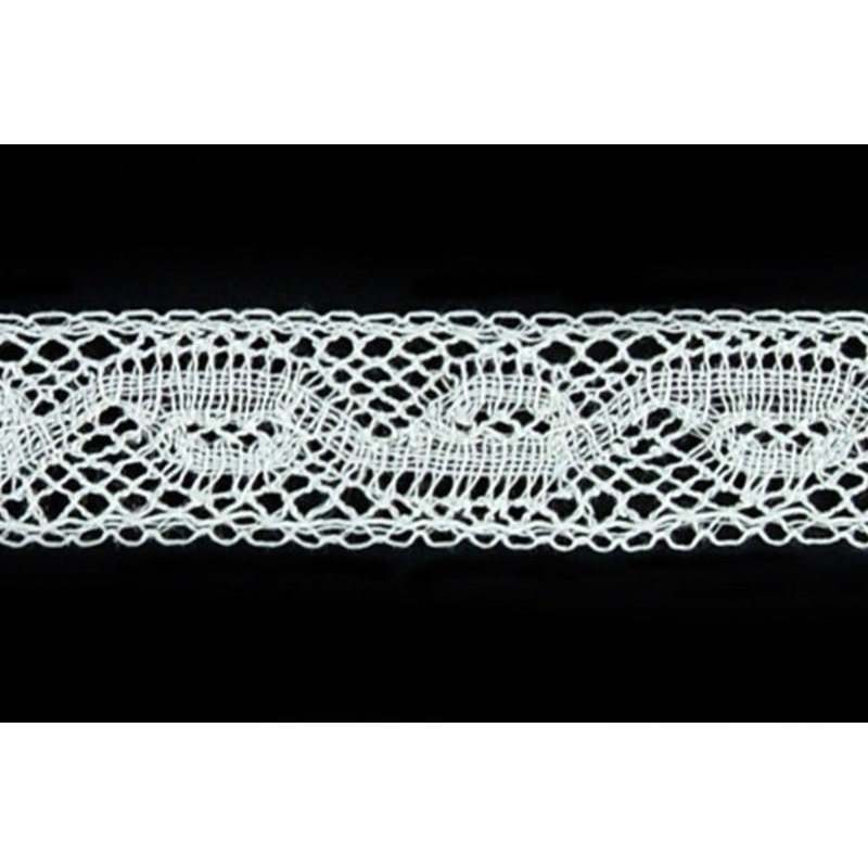 1/2" Chain White Insertion Heirloom Lace (Made in France)
