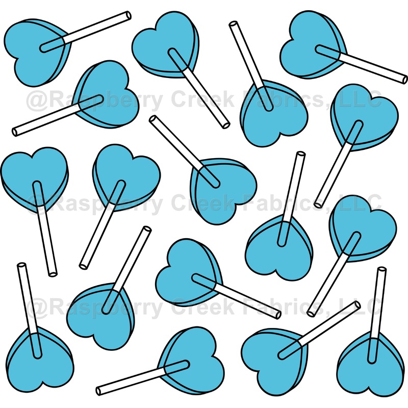 Blue Lollipops, Heart Lollipops, Lollipop Pattern