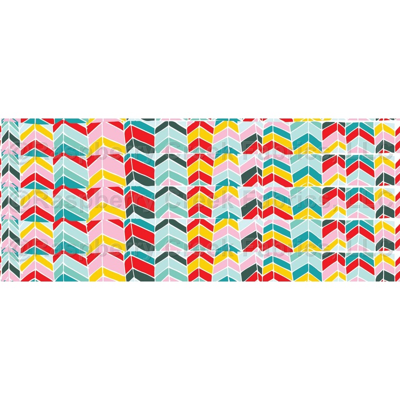 Red and Green Christmas Chevron Pattern