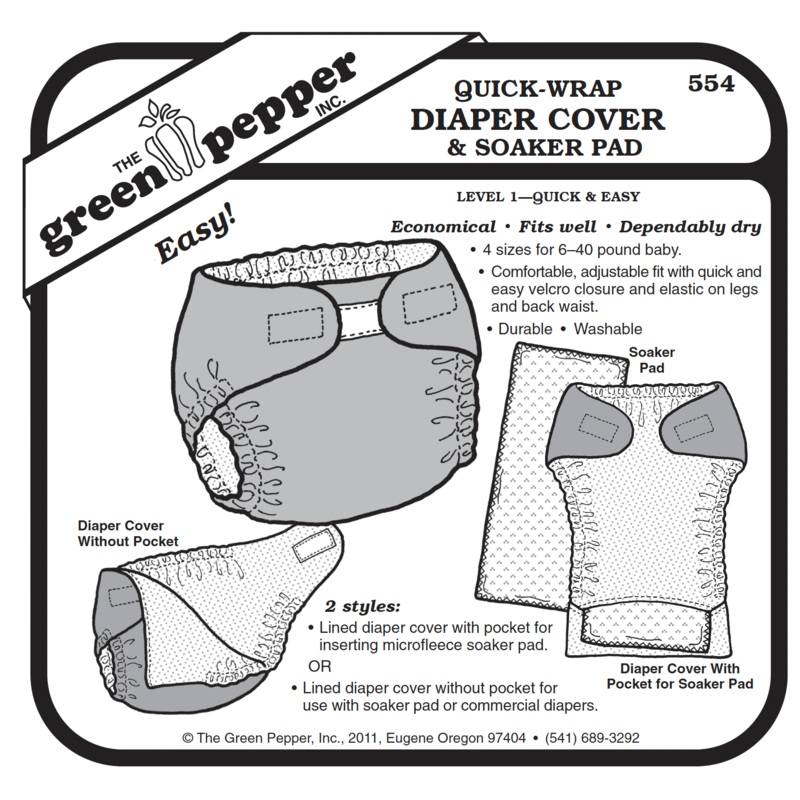 SALEThe Green Pepper - 554 - Quick Wrap Diaper Cover - Babies