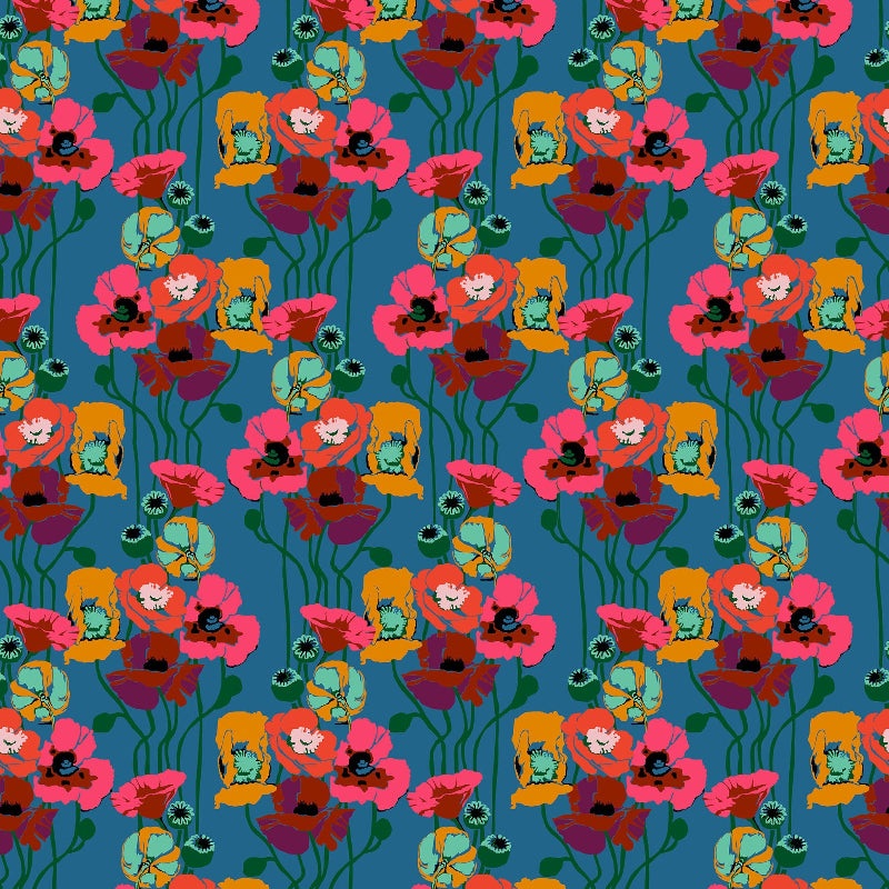 Anna Maria Textiles - Overdressed - Pouring Poppies - Paint