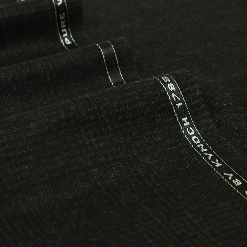 Glenesk - Glen Check Lambswool Cashmere Jacketing Charcoal